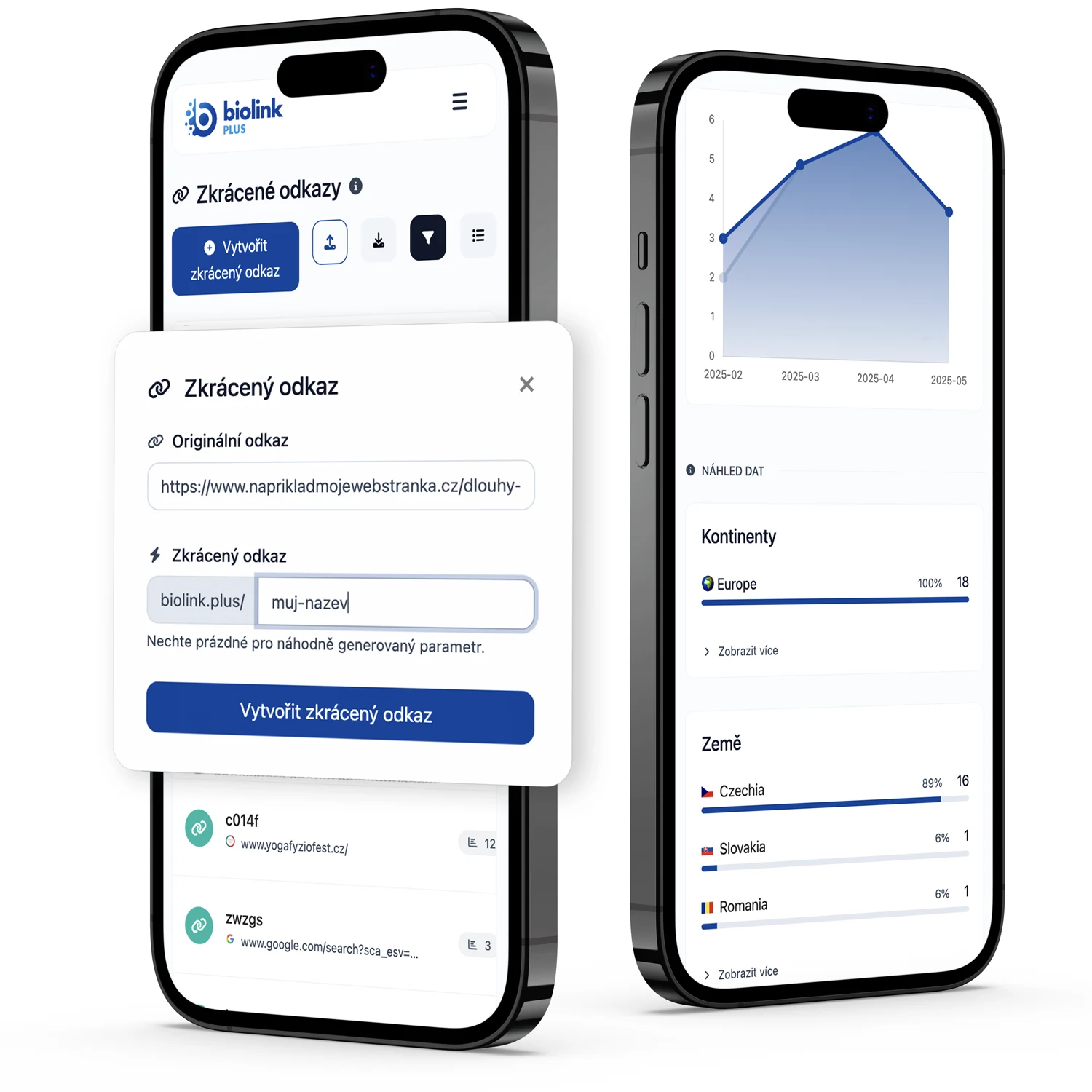 Screenshot of the app short URL editing page