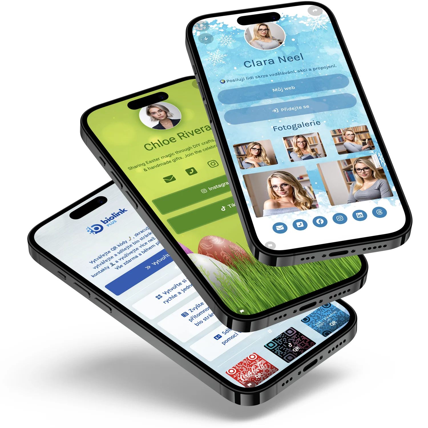 Screenshot of the app biolink editing page
